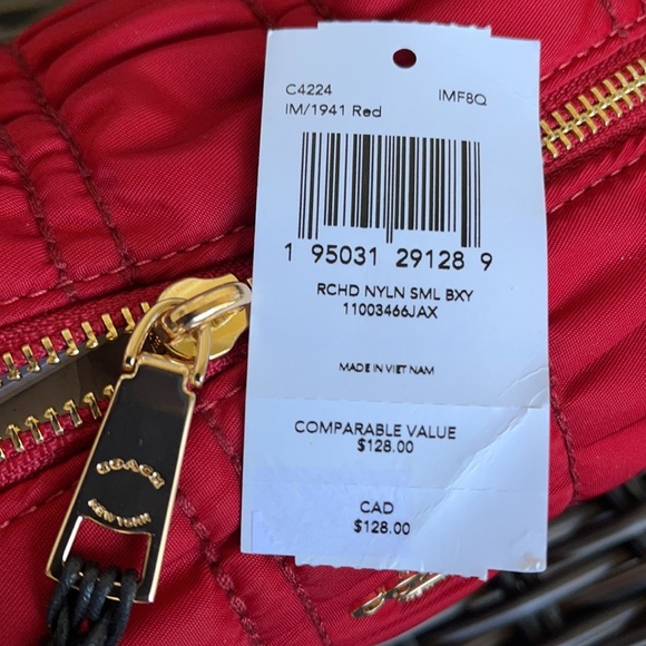 COACH Small Boxy Cosmetic Case With Ruching - Picture 11 of 16